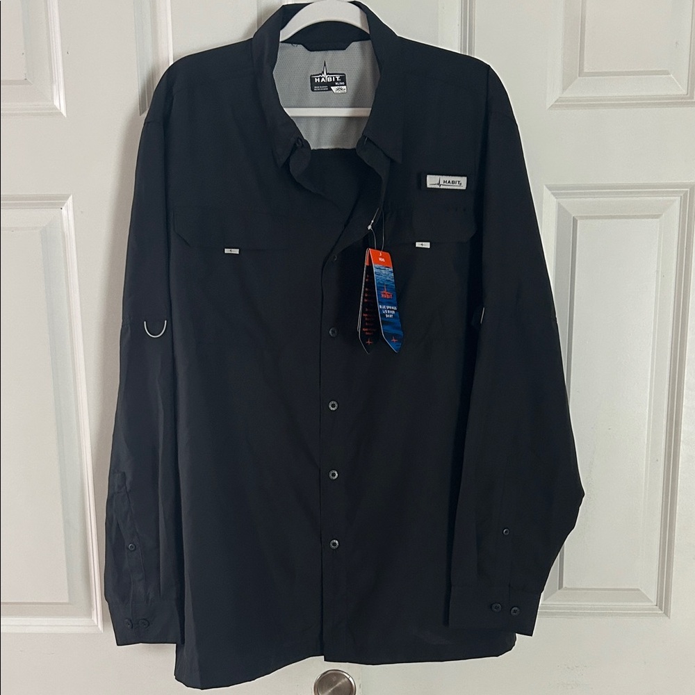 Habit Blue Springs L/S River Shirt Size XL -NWT-